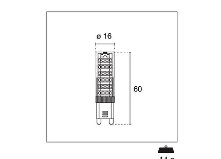 CENTURY LAMPADINA LED BISPINA PIXY 230V ATTACCO G9 IP20