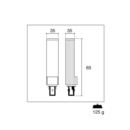 CENTURY LAMPADINA LED PL-COVER 230V 10W ATTACCO G24D 2PIN 4000K 800LM