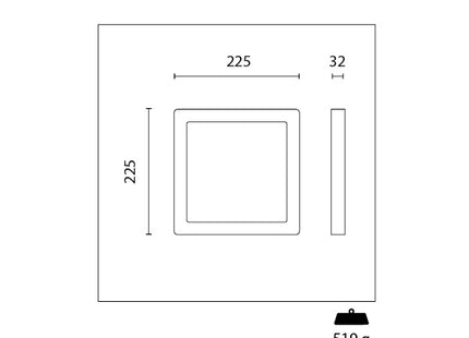 CENTURY PLAFONIERA LED MOD. PL-QUADRO 230V