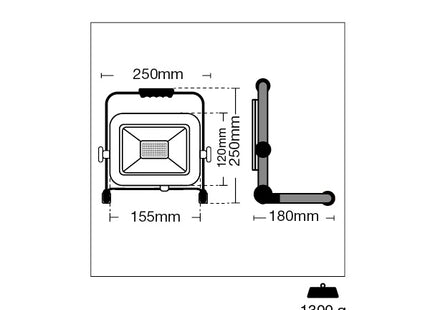CENTURY PROIETTORE LED REWORK PORTATILE 230V  30W 4000K 2700LM IP65