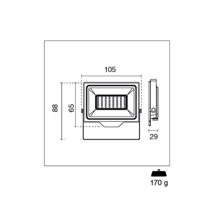 CENTURY PROIETTORE LED SMILE SENSOR 230V IP65
