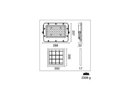 CENTURY PROIETTORE LED SIRIO SOLARE 10W 4000K LM1800 IP65*