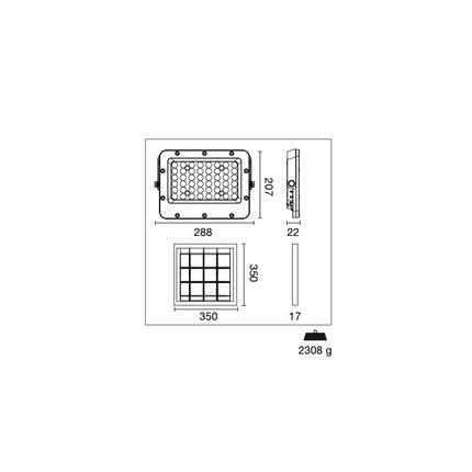 CENTURY PROIETTORE LED SIRIO SOLARE 4000K IP65