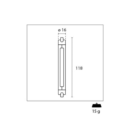 CENTURY LAMPADINA LED TRE-D COB 220V  8W ATTACCO R7S MM118 3000K 1000LM