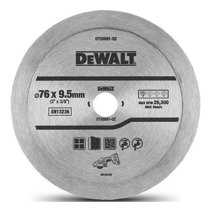DEWALT DISCO DA TAGLIO DIAMANTATO A CORONA CONTINUA D.MM 76X1,3X10,0
