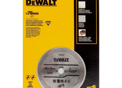 DEWALT DISCO DA TAGLIO DIAMANTATO A CORONA CONTINUA D.MM 76X1,3X10,0