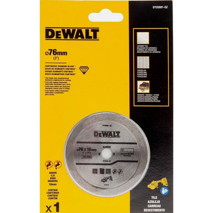 DEWALT DISCO DA TAGLIO DIAMANTATO A CORONA CONTINUA D.MM 76X1,3X10,0