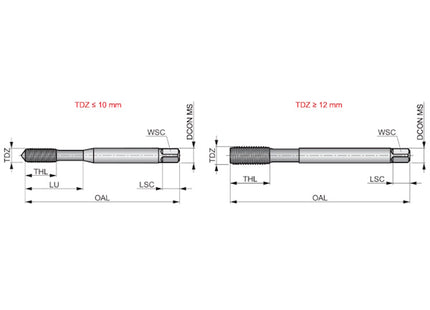 DORMER MASCHIO MACCHINA E291 HSS-E PER FORI PASSANTI/CIECHI M12X1,75