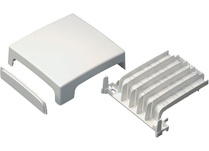 ELETTROCANALI SCATOLA DERIVAZIONE A 3 VIE PER CANALE A BATTISCOPA BIANCO