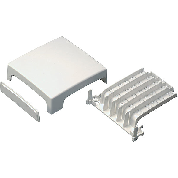 ELETTROCANALI SCATOLA DERIVAZIONE A 3 VIE PER CANALE A BATTISCOPA BIANCO