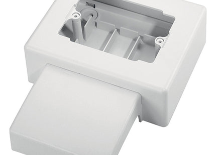 ELETTROCANALI SCATOLA A TORRETTA 3 MODULI PER CANALE A BATTISCOPA BIANCO