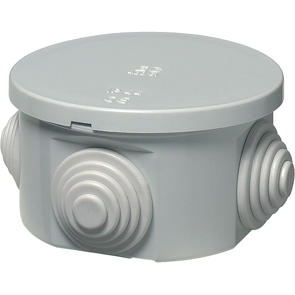 ELETTROCANALI CASSETTA DI DERIVAZIONE DA PARETE TONDA IP44 COLORE GRIGIO