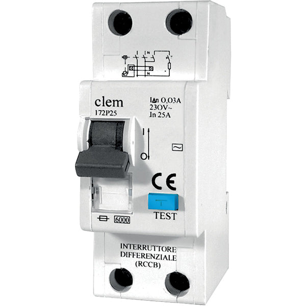 ELETTROCANALI INTERRUTTORE DIFFERENZIALE PURO 2P 2 MODULI 30 MA  25A