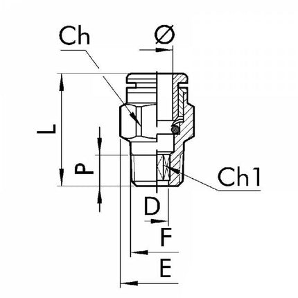 EUROFIT RACCORDO ART. 700 DIRITTO MASCHIO CONICO