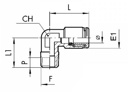 EUROFIT RACCORDO ART. 733 L MASCHIO CONICO D.MM10 1/4"