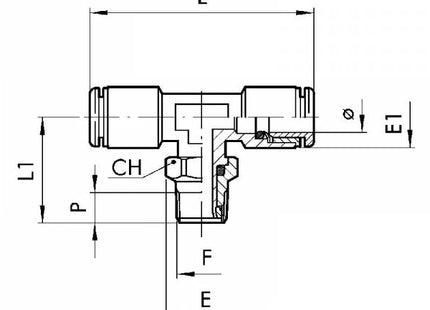 EUROFIT RACCORDO ART. 735 T CENTRALE MASCHIO GIREVOLE CONICO D.MM 8 1/8"