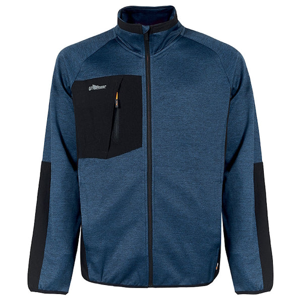 U-POWER FELPA CON ZIP HULL COLORE DEEP BLUE