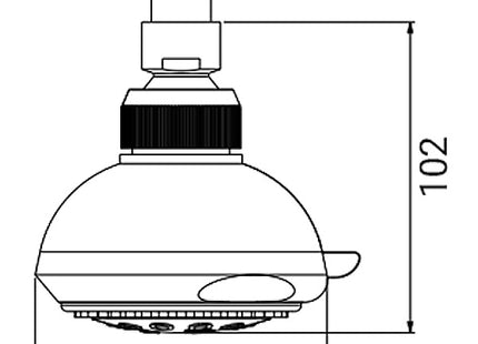 IDRO-BRIC SOFFIONE NETTUNO CROMATO A SNODO