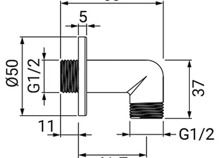 IDRO-BRIC ANGOLO PRESA ACQUA PER ATTACCO FLESSIBILE