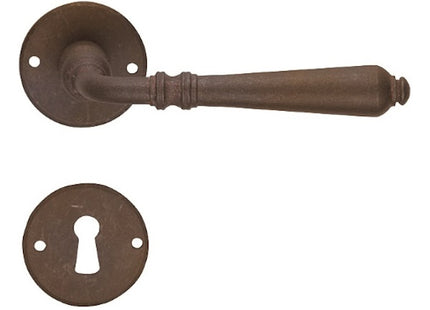 METAL STYLE MANIGLIA PER PORTE CON ROSETTA FERRO ANTICATO