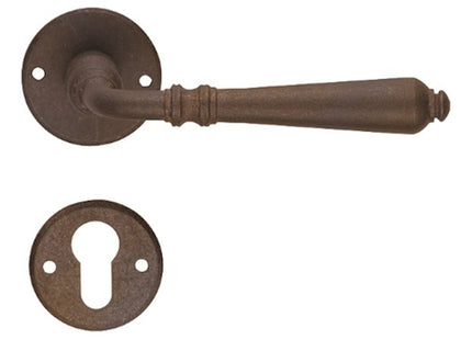 METAL STYLE MANIGLIA PER PORTE CON ROSETTA FERRO ANTICATO