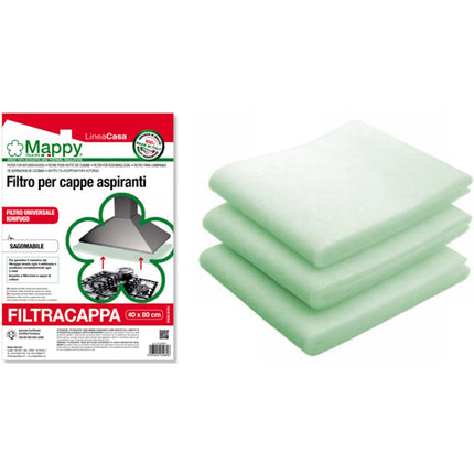 MAPPY FILTRACAPPA FILTRO PER CAPPE IN FIBRA DI POLIESTERE CM40X80