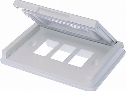 FAEG PLACCA AUTOPORTANTE PROTETTA 3 POSTI CON PORTELLO IP55 BIANCO