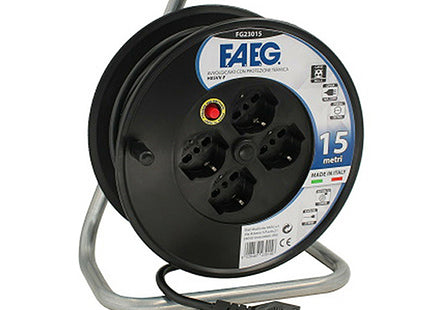 FAEG TAMBURO AVVOLGICAVO CON CAVO DA MT15 230V NERO