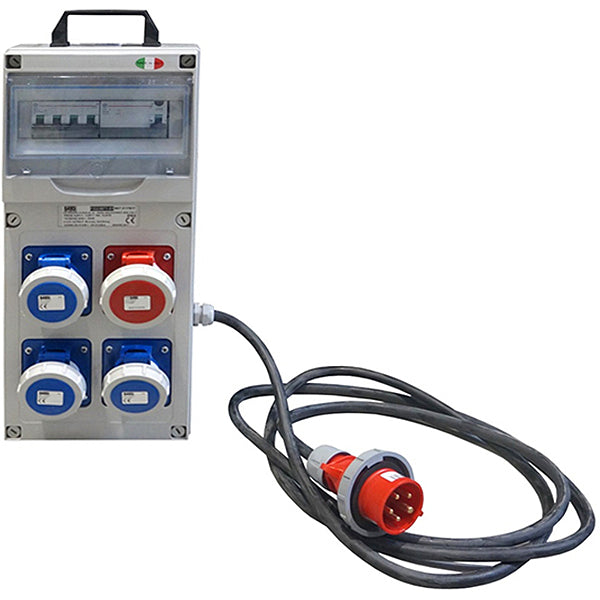 FAEG QUADRO DISTRIBUZIONE 3 PRESE CEE 250V 1 PRESA 400V CON CAVO E SPINA