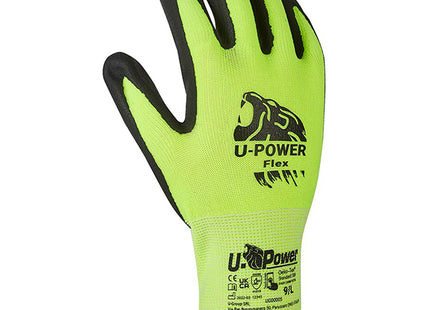 U-POWER GUANTI MOD. FLEX COLORE GIALLO FLUO/NERO