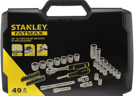 STANLEY ASSORTIMENTO CHIAVI A BUSSOLA DA 3/8" PZ49