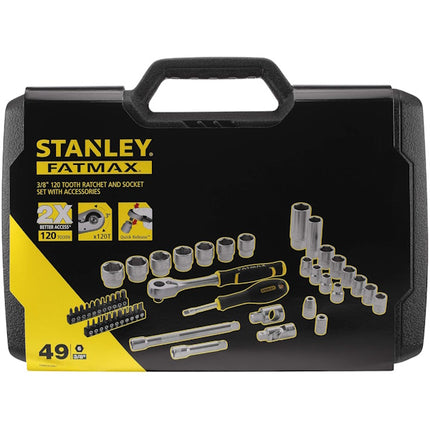 STANLEY ASSORTIMENTO CHIAVI A BUSSOLA DA 3/8" PZ49