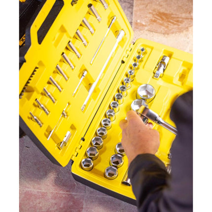 STANLEY ASSORTIMENTO CHIAVI A BUSSOLA DA 3/8" PZ49