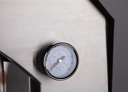 ROSSOFUOCO FORNO A LEGNA NONNA LUISA ROSSO CON CARRELLO VERNICIATO NERO