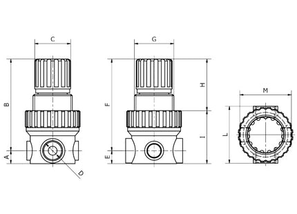 KONFIT RIDUTTORE DI PRESSIONE ART. FR80 4 FORI DA 1/4" ARIA COMPRESSA