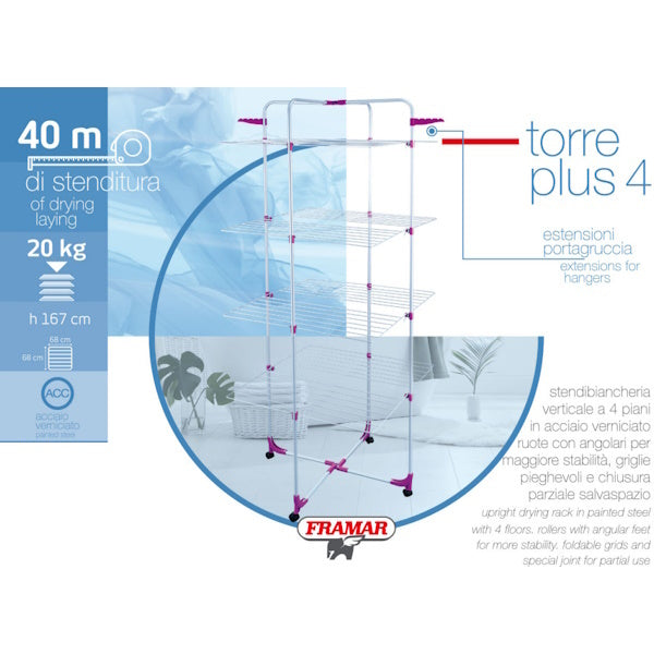 JUMBO FRAMAR STENDIBIANCHERIA A TORRE MOD. TORRE PLUS 4