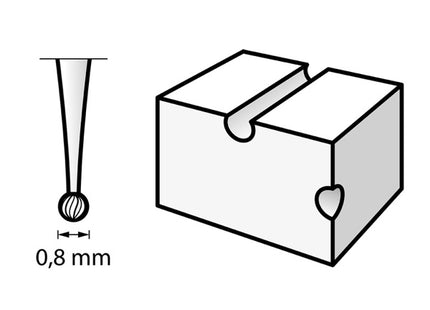 DREMEL ART.   105 FRESE PER INCISIONE D.MM0,8 CON GAMBO CONF.DA PZ.3