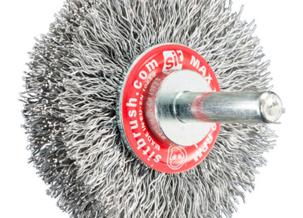 SIT SPAZZOLA CIRCOLARE IN ACCIAIO OTTONATO CON GAMBO D.MM 60 ART.0862