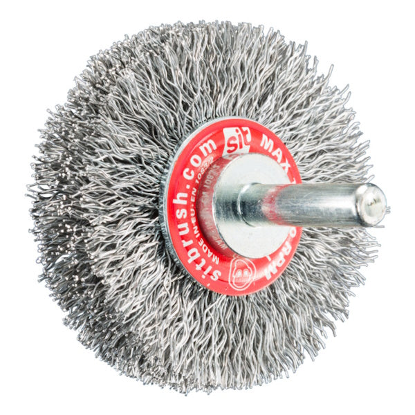 SIT SPAZZOLA CIRCOLARE IN ACCIAIO OTTONATO CON GAMBO D.MM 60 ART.0862