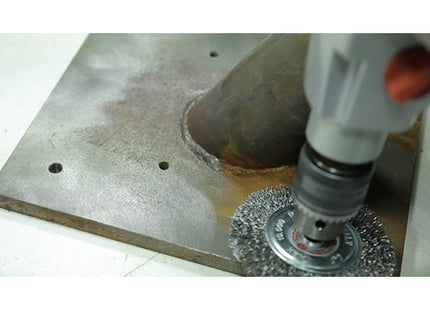 SIT SPAZZOLA CIRCOLARE IN ACCIAIO OTTONATO CON GAMBO D.MM 60 ART.0862