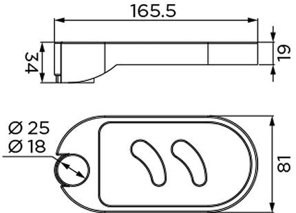 IDRO-BRIC PORTASAPONE IN ABS TRASPARENTE PER ASTE D.MM18/25