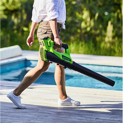 GREENWORKS SOFFIATORE ASSIALE G40AB 40V SENZA CARICABATTERIA E BATTERIA