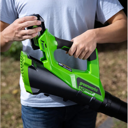 GREENWORKS SOFFIATORE ASSIALE G40AB 40V SENZA CARICABATTERIA E BATTERIA