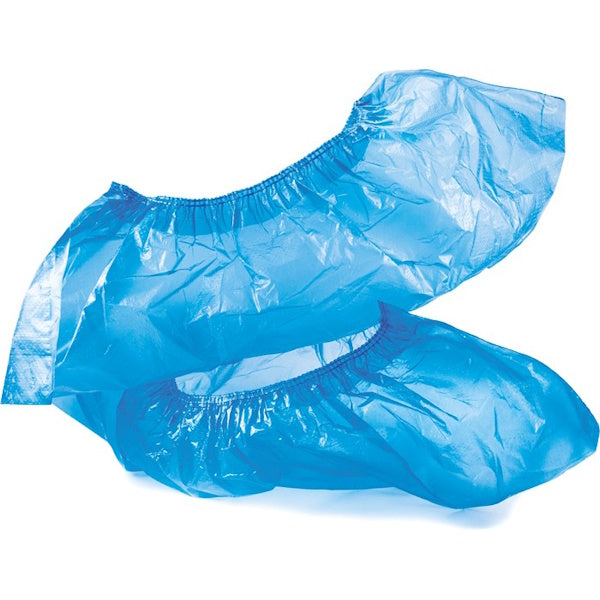 COPRISCARPE MONOUSO IN CPE CONFEZIONE PZ100 AZZURRO TG.UNICA AMBIDESTRI