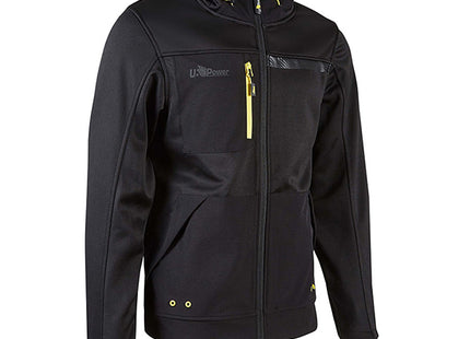 U-POWER FELPA IN TESSUTO CON ZIP GALAXY COLORE BLACK CARBON