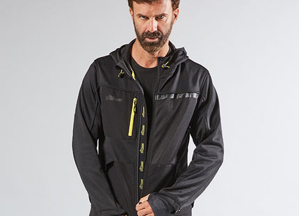 U-POWER FELPA IN TESSUTO CON ZIP GALAXY COLORE BLACK CARBON