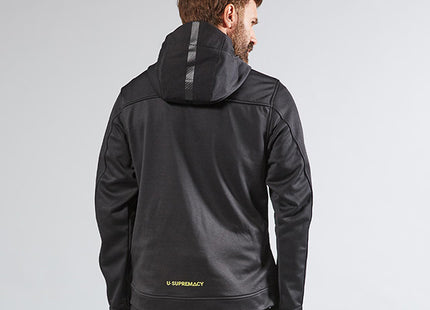 U-POWER FELPA IN TESSUTO CON ZIP GALAXY COLORE BLACK CARBON