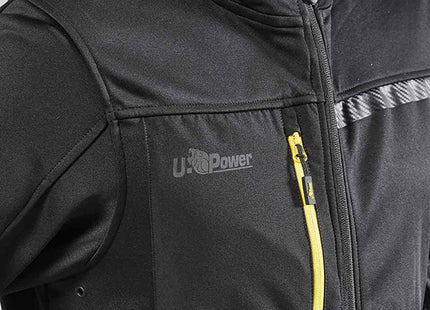 U-POWER FELPA IN TESSUTO CON ZIP GALAXY COLORE BLACK CARBON