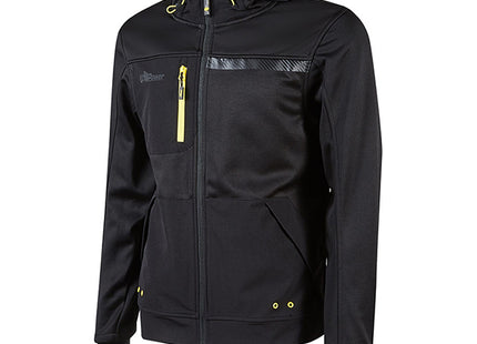 U-POWER FELPA IN TESSUTO CON ZIP GALAXY COLORE BLACK CARBON