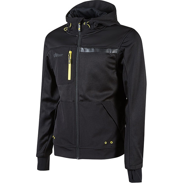 U-POWER FELPA IN TESSUTO CON ZIP GALAXY COLORE BLACK CARBON